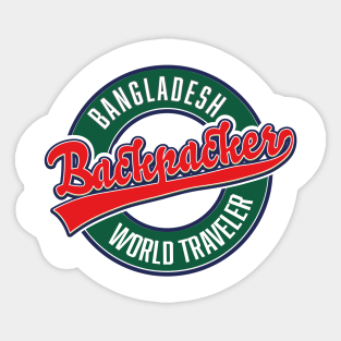 Bangladesh backpacker world traveler Sticker